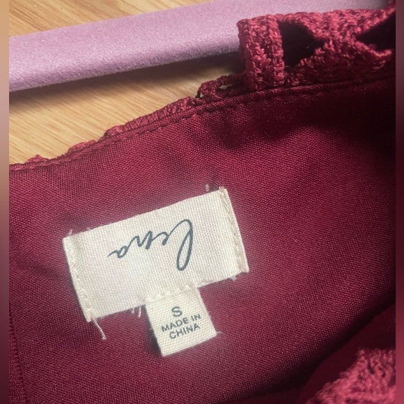 Lena red crochet lace maxi dress, size S - Picture 5 of 11